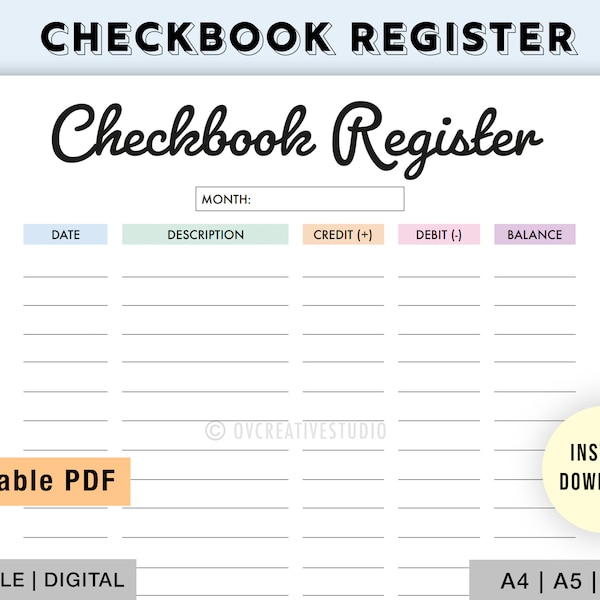 Checkbook - Etsy