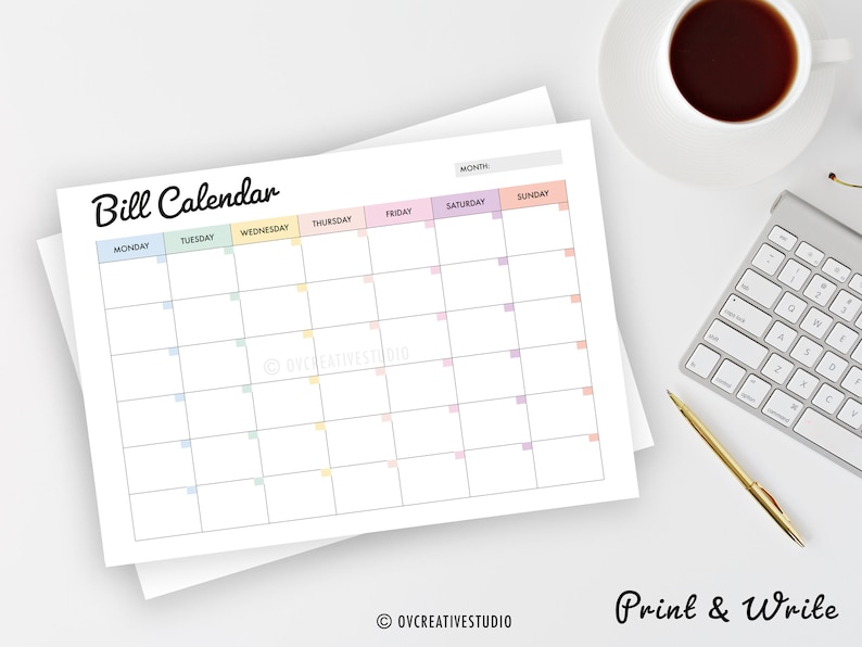Editable Bill Payment Tracker Bundle | Monthly Bill Tracker Printable ...
