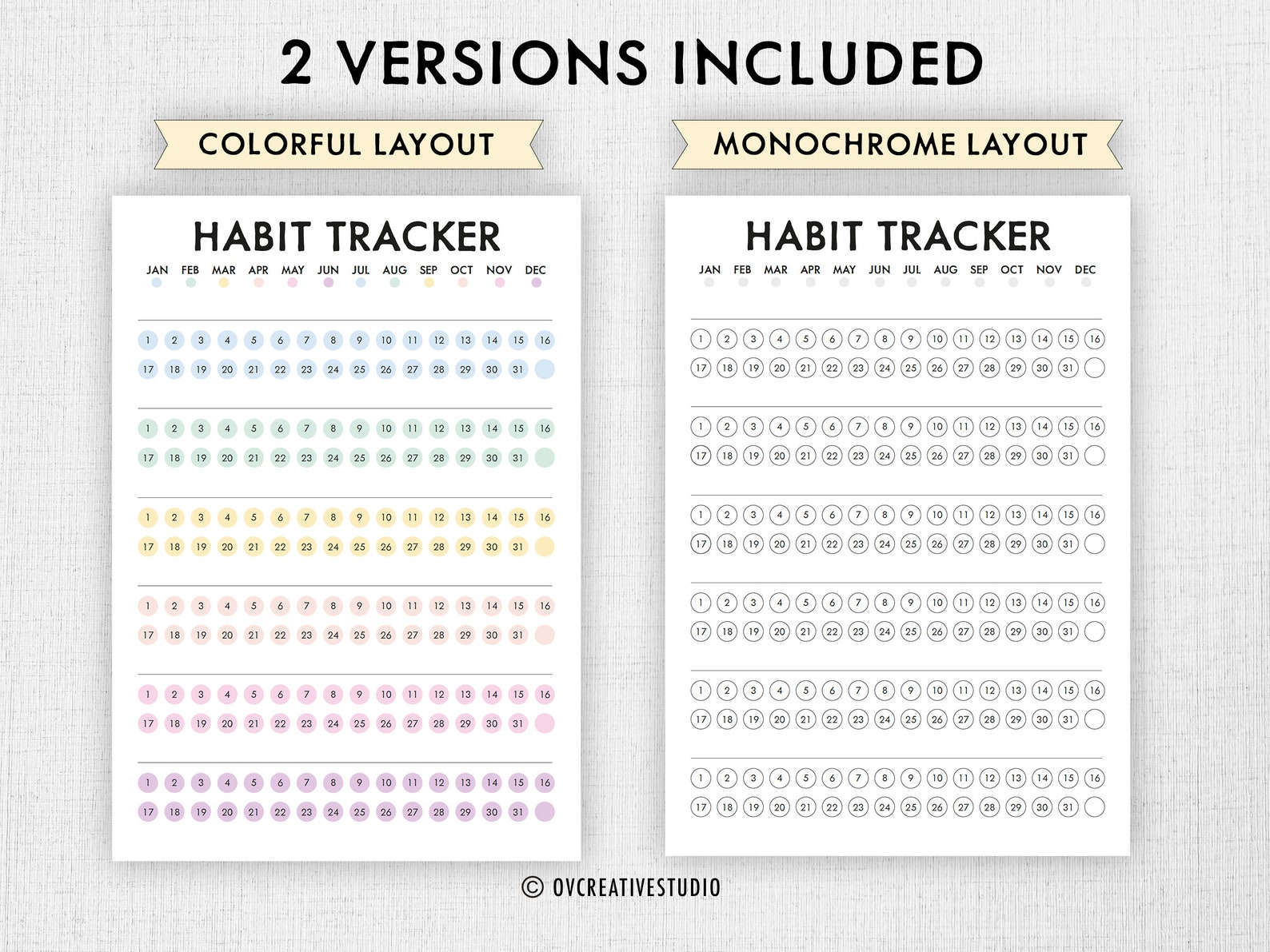 Editable Weekly Habit Tracker Printable Daily Monthly Habit - Etsy Canada