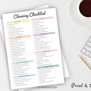 Editable Cleaning Checklist Cleaning Planner Cleaning Checklist ...