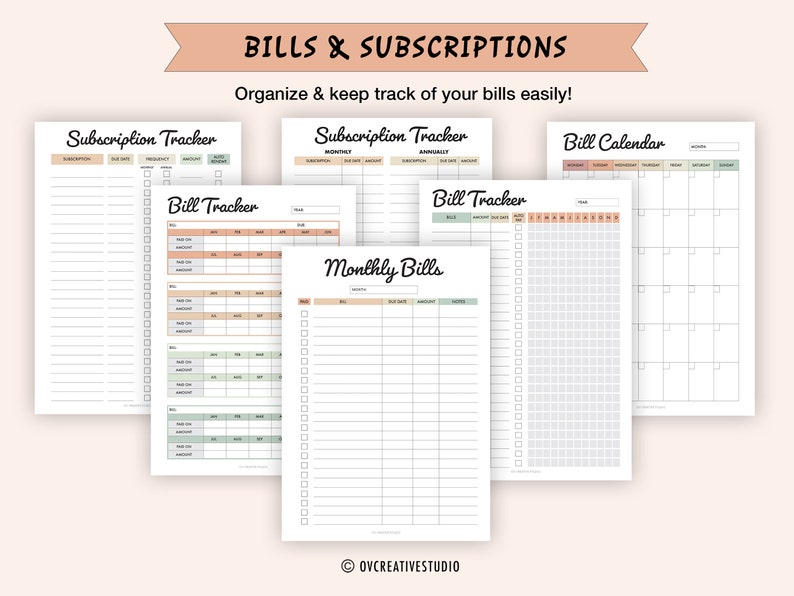 Editable Finance Planner Bundle | Digital PDF, Fillable | Budget ...