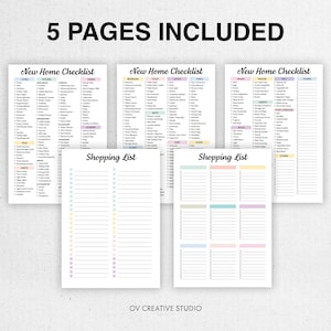 New Home Checklist Printable, Editable | New Apartment Checklist ...