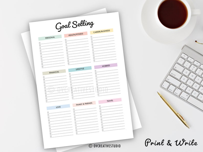 Editable Goal Planner Printable 2023 Goal Planner 2023 Etsy