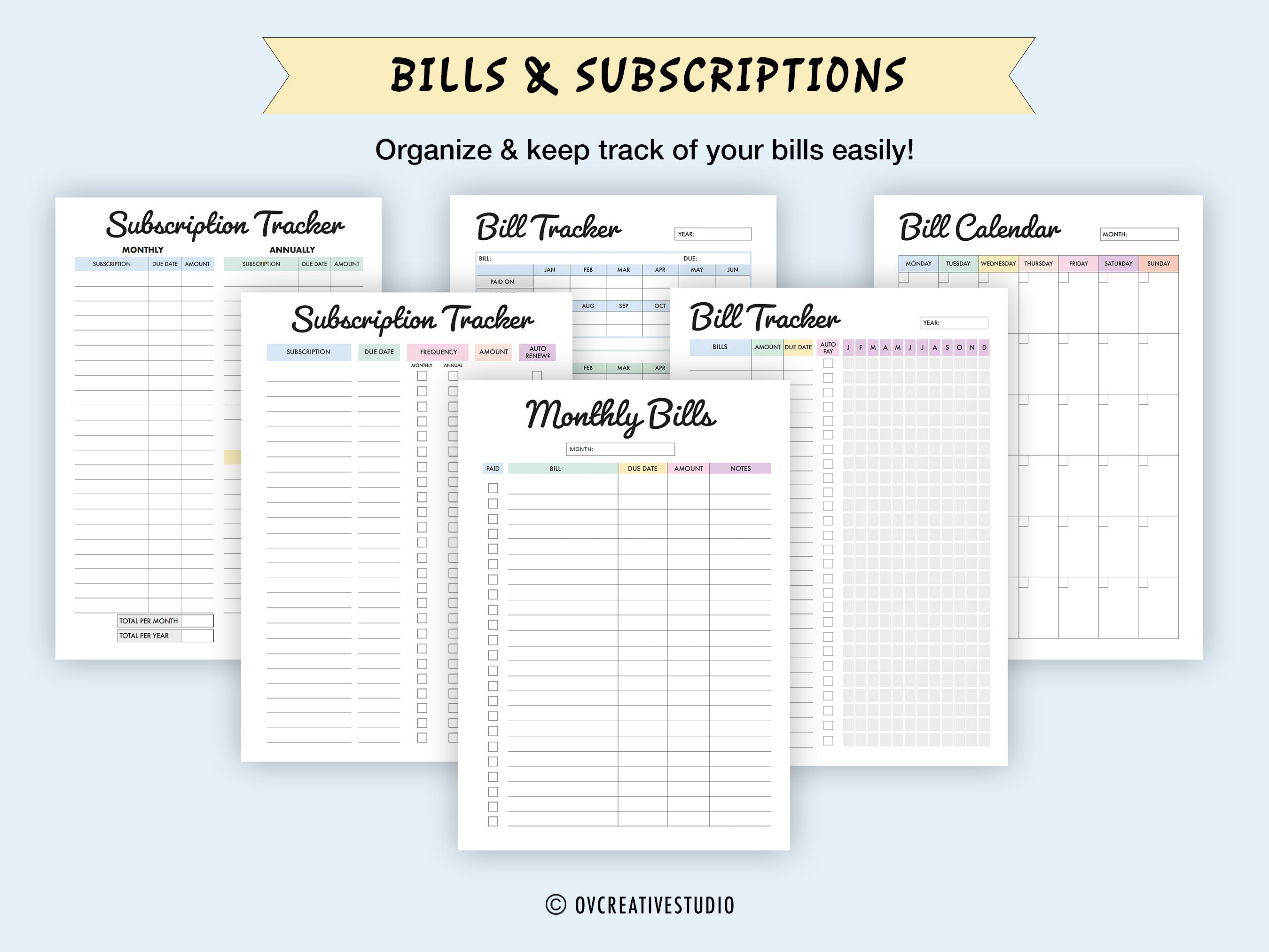 Editable Finance Planner Bundle | Digital PDF, Fillable | Budget ...
