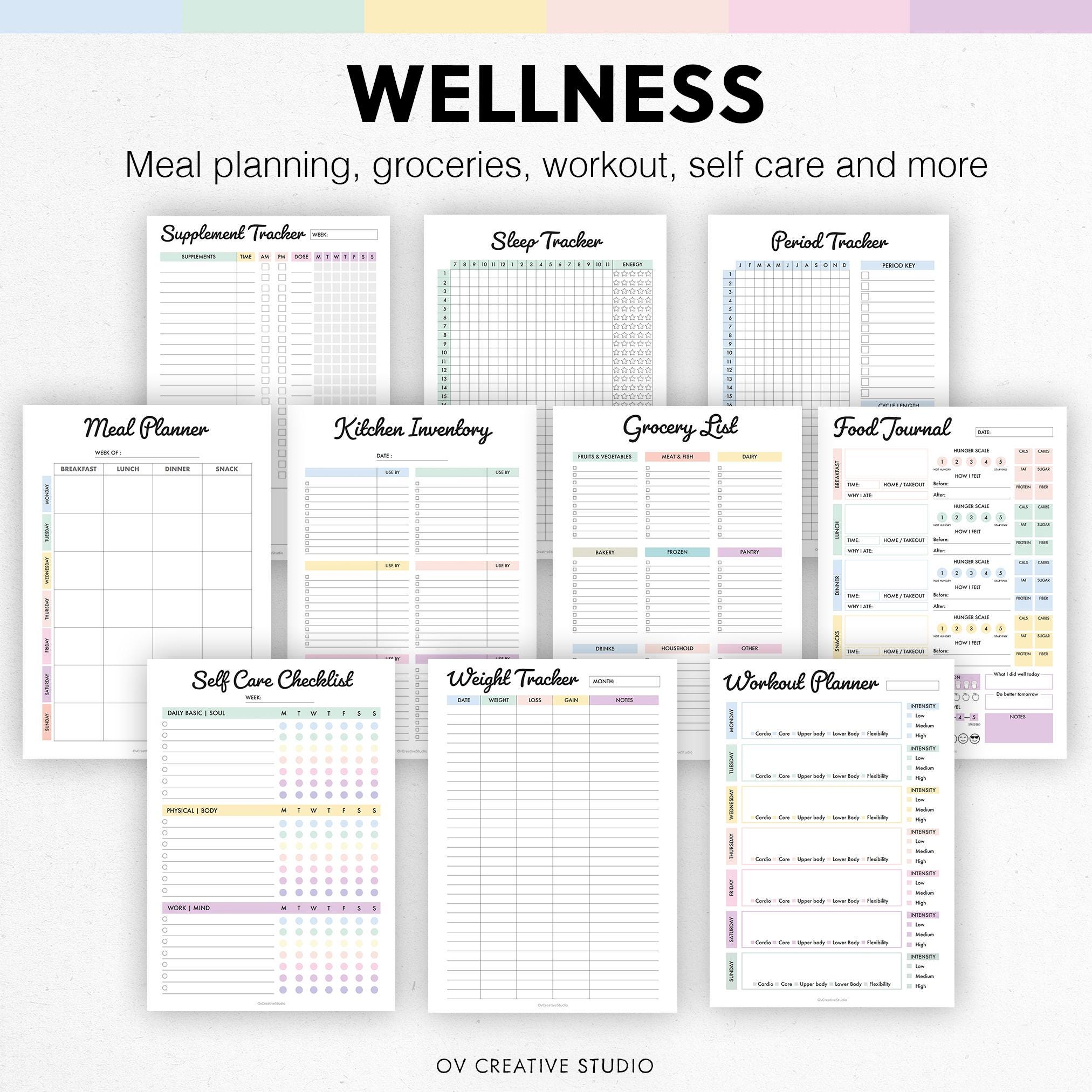Personal Planner Bundle Printable, Digital | Fillable PDF | Journal ...