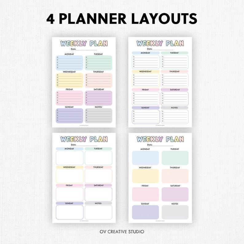 Editable Weekly Planner | Printable, Digital | Weekly Planner PDF ...