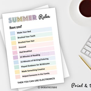 Editable Summer Rules for Kids | Printable Summer Rules | Summer ...
