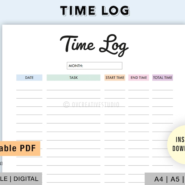 Time Tracker - Etsy