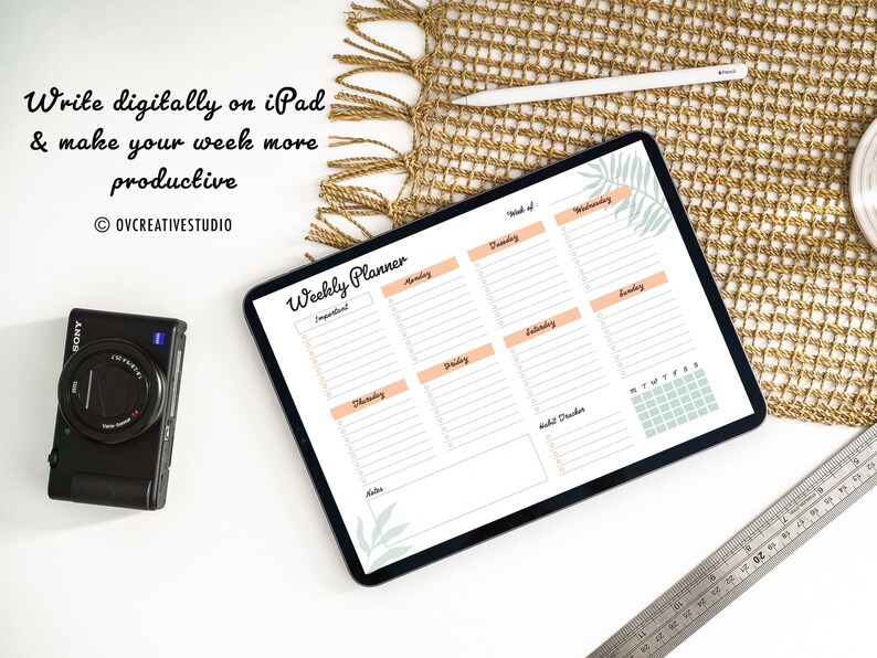 Editable Weekly Planner Printable PDF A5 A4 Letter | Etsy Canada