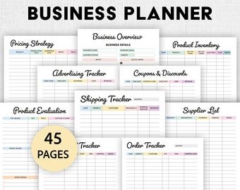 Business Planner Bundle | Printable | Digital | Business Tracker | Small Business Planner Template | Business Organizer | Business Planning