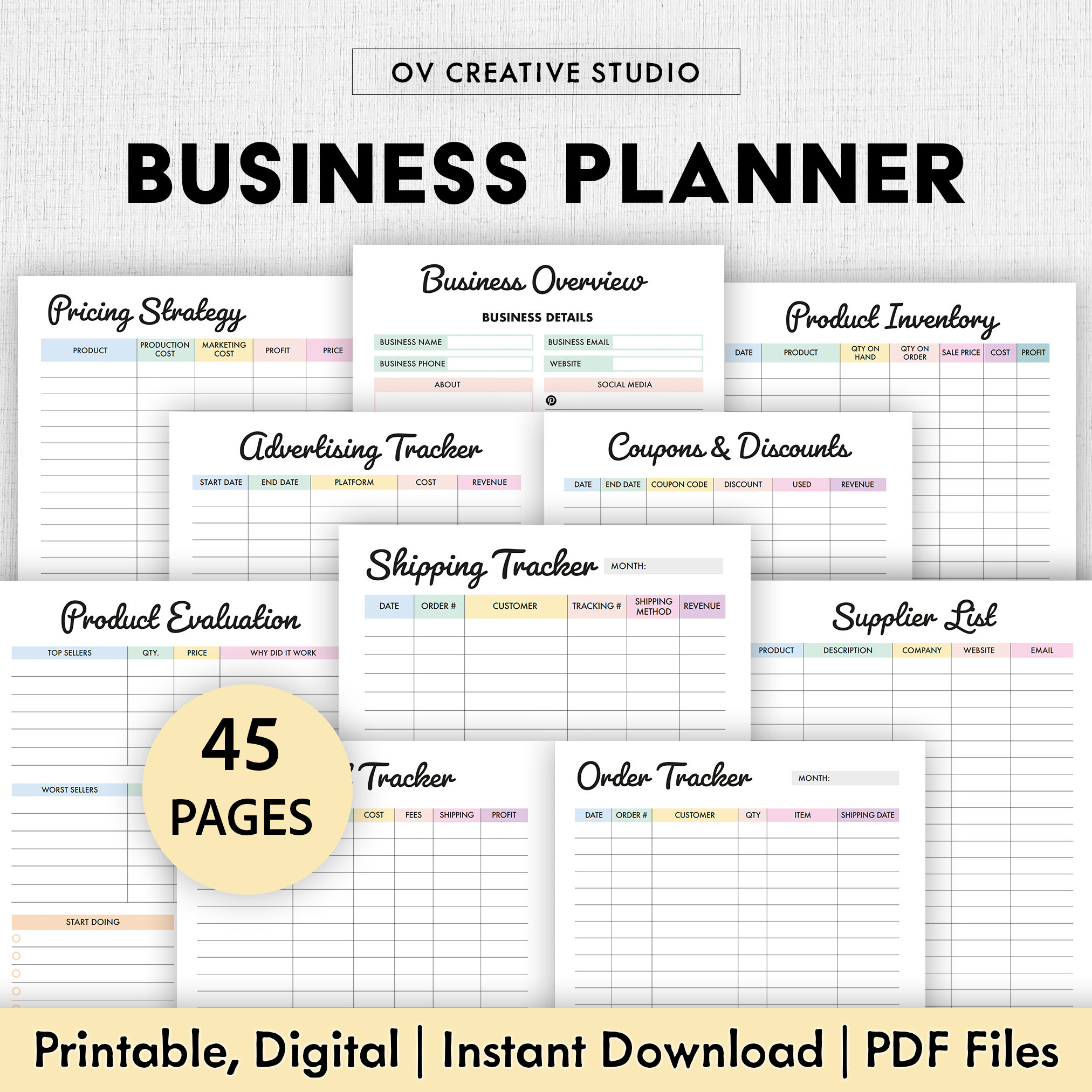 Business Planner Bundle | Printable | Digital | Business Tracker ...