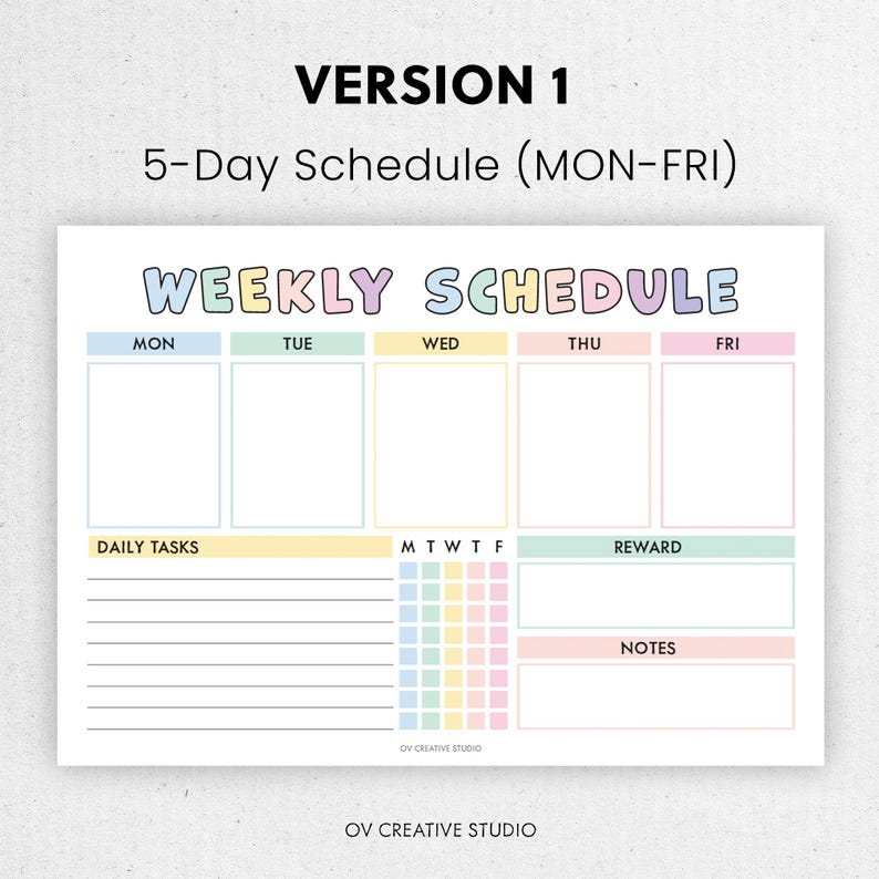 Printable Tue Editable Weekly Schedule | Weekly School Schedule | Weekly Planner, To ...