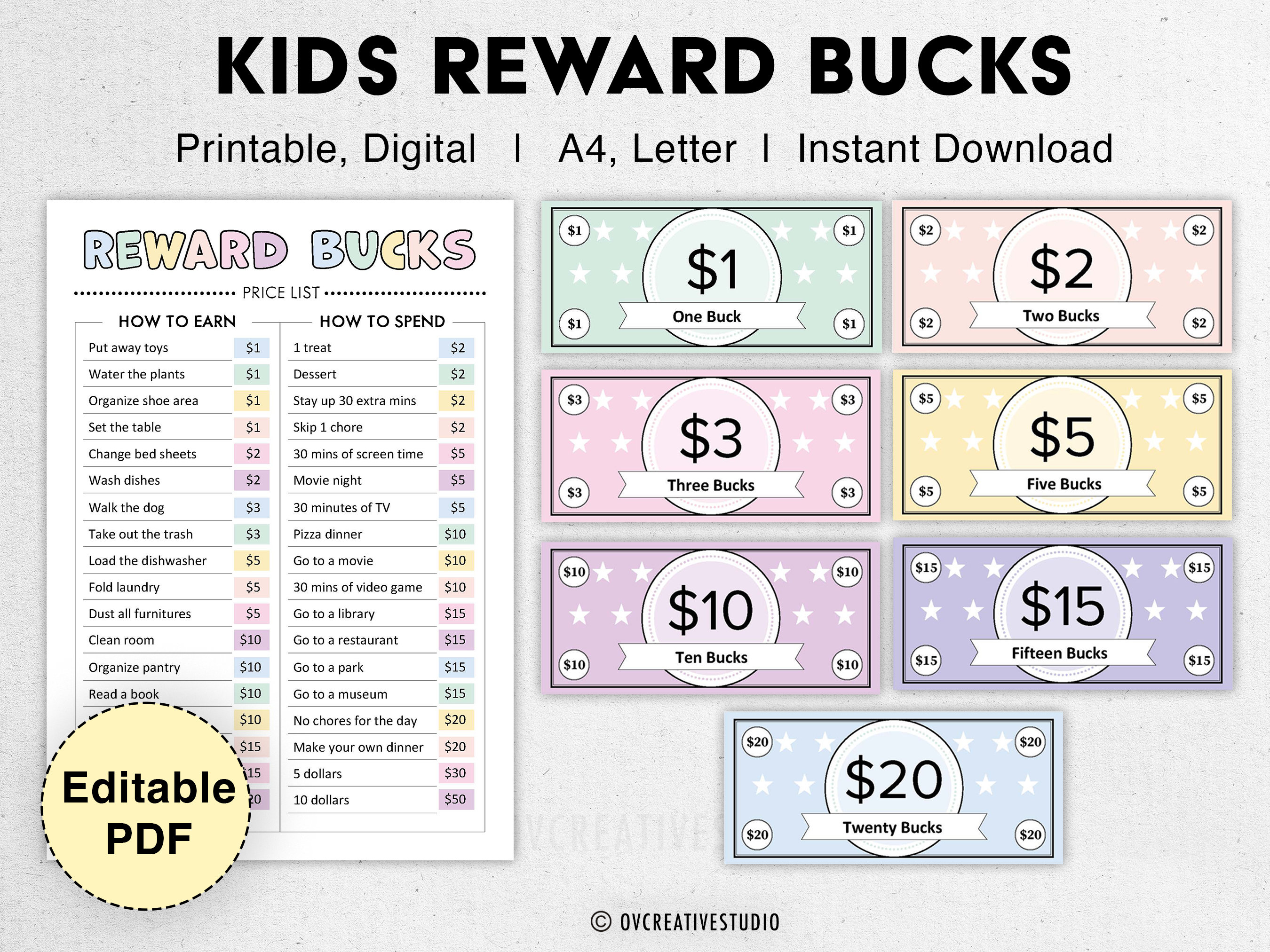 editable-kids-reward-bucks-printable-mom-bucks-pdf-reward-etsy-canada