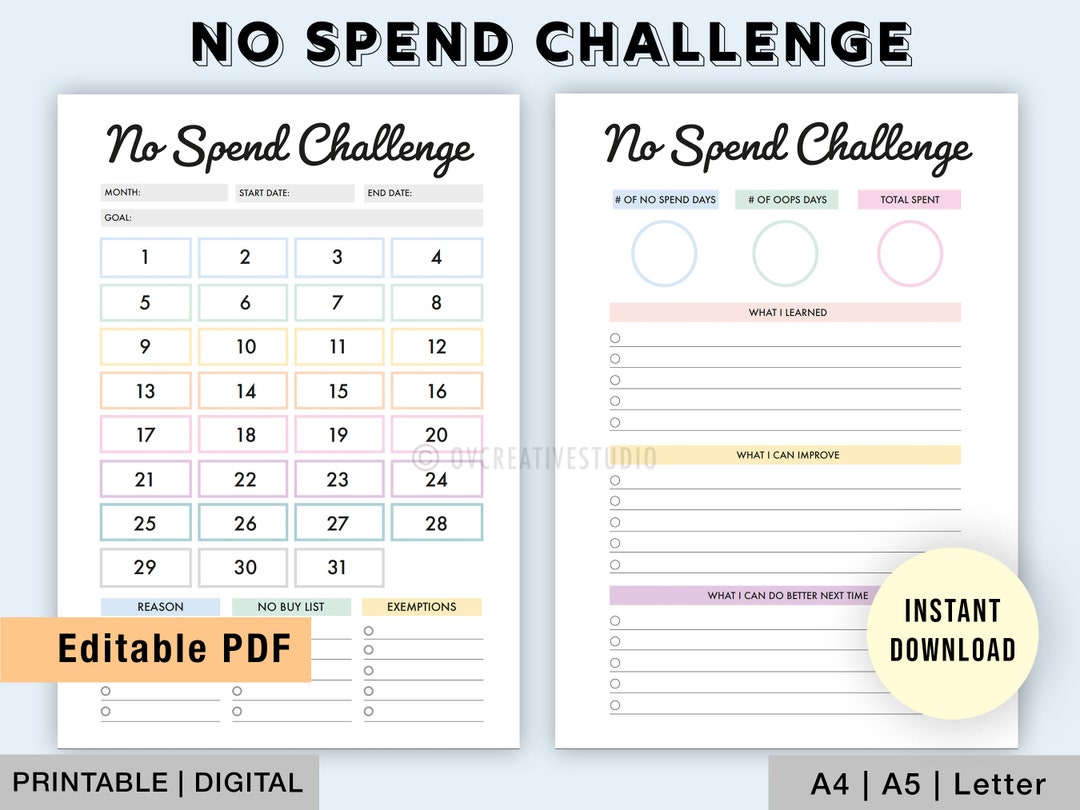 No Spend Challenge | Printable | Digital | No Spend Tracker | No Spend Month | No Spend Days Budget Planner | No Spending Tracker | PDF - Etsy no-spend-challenge-printable-digital-no-spend-tracker-no-spend-month-no-spend-days-budget-planner-no-spending-tracker-pdf-etsy