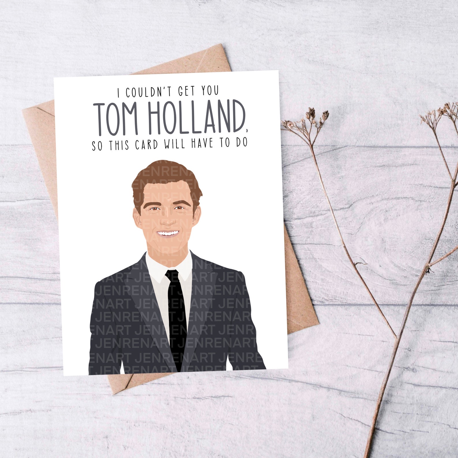 Birthday Card Tom Holland Happy Birthday Envelope Included Etsy