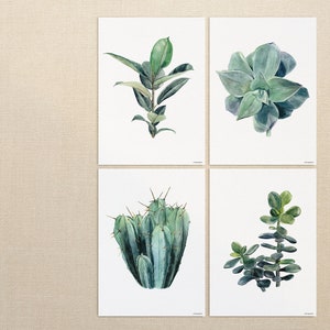 Greenery Aquarellpostkarten Set