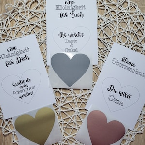 Rubbelkarte Schwangerschaft | Rubbellos | Patentante/Patenonkel/Pateneltern | eine  Kleinigkeit für Dich/Euch/kleine Überraschung | Geschenk