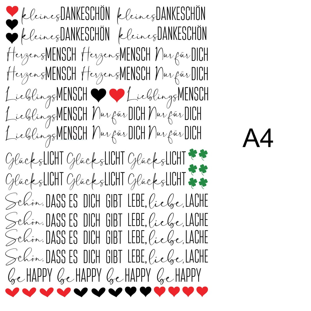 Kerzentattoos verschiedene Wörter, Herzensmensch, Lieblingsmensch, Glückslicht usw.. Etsy.de