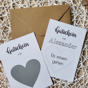 personalisierbare  Rubbelkarte/Gutscheinkarte| Gutschein | Geburtstagsgeschenk | Geburtstagskarte | Geschenk