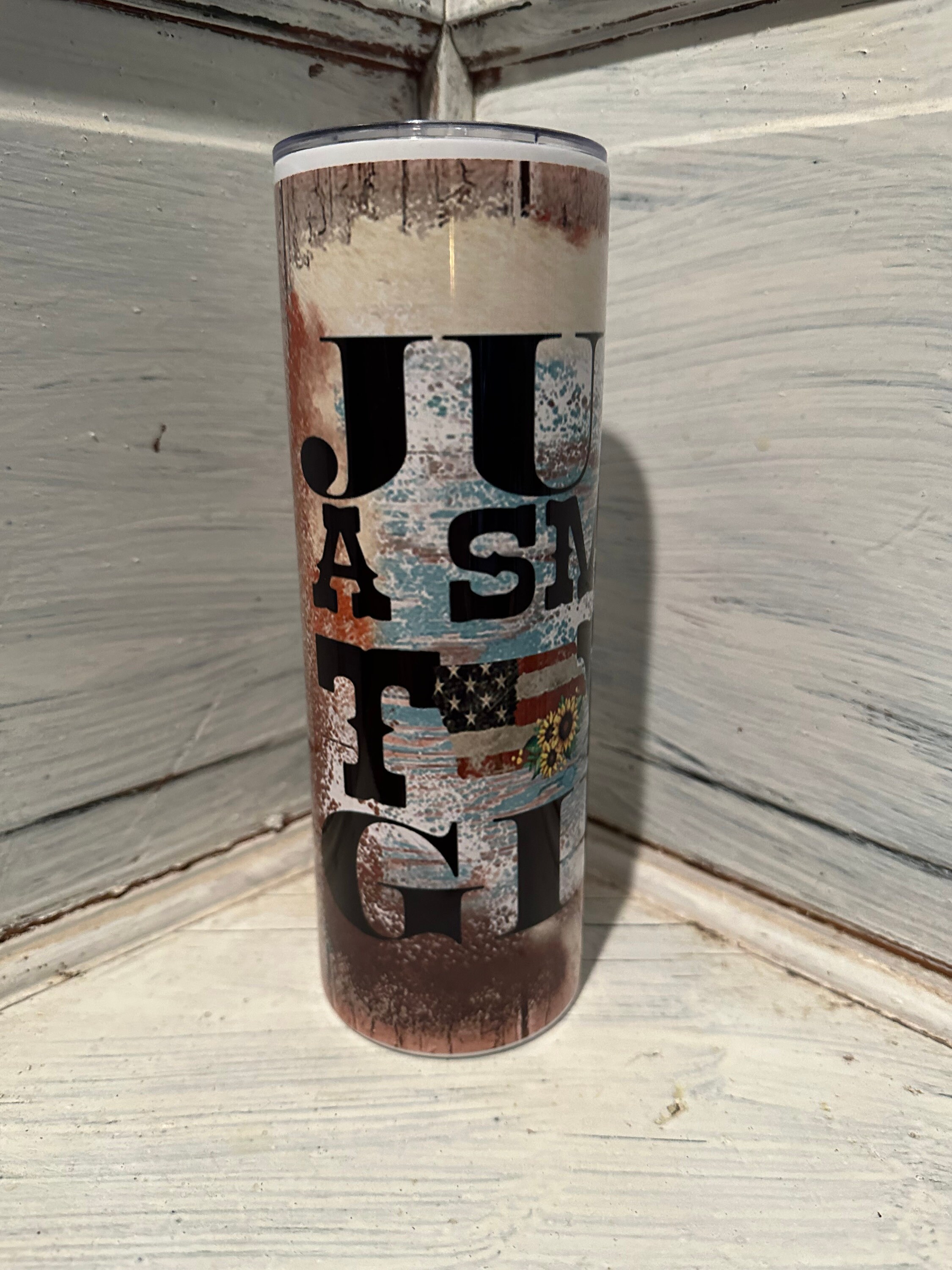 Just A Small Town Girl Travel Tumbler in Coral – The Montana Way