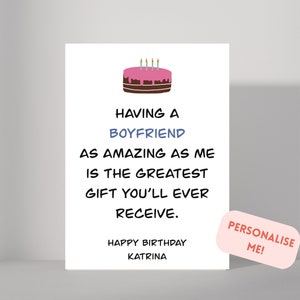Funny Birthday Card for Boyfriend, Birthday Gift for Boyfriend, Birthday  Card for Partner, Boyfriend Birthday Card, Joke Card for Him 