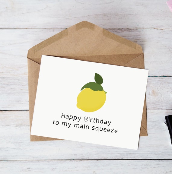 Cheeky Birthday Card, Lemon Card, Funny Birthday Card For Partner, Birthday Card For Girlfriend, Pun Birthday Card For Boyfriend