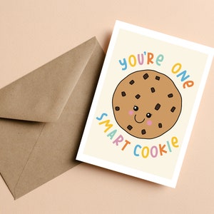 Exam Results Card, Well Done, GCSE Results Card, A-Level Greeting Card, , Congratulations Card, Passed Driving Test, Smart Cookie