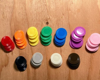 High Quality Mini Stackable Poker Chips - Axis and Allies 1940 second edition compatible!