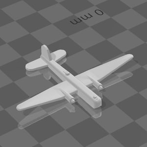 Download: German Luftwaffe He-177 Greif Heavy Strategic Bomber STL model - for tabletop board games like Axis and Allies