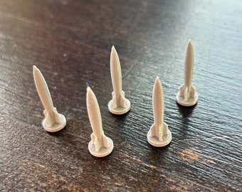 QTY 5x V2 Strategic Rocket miniatures for board games like Axis and Allies