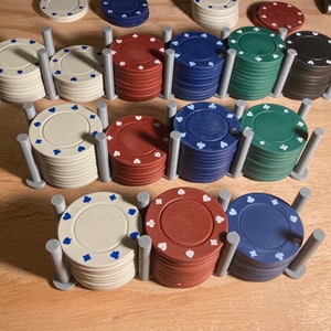 Porte-jetons de poker standard (39 mm) - 3 tailles ! Peut contenir jusqu'à 72 jetons ! Plus stable !