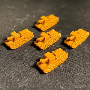 QTY 5x Japanese Ho-Ro Self-Propelled Artillery miniatures for tabletop board games like Axis and Allies