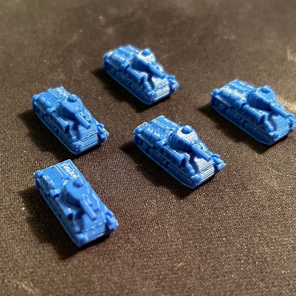 QTY 5x French Somua S35 Medium Tank miniatures - for tabletop board games like Axis and Allies