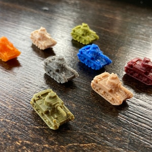 Cantidad 6x Miniaturas de tanques ligeros estadounidenses M3/M5 Stuart para juegos de mesa como Axis and Allies