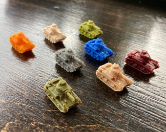 QTY 6x M3 / M5 Stuart US Light Tank miniatures for tabletop board games like Axis and Allies