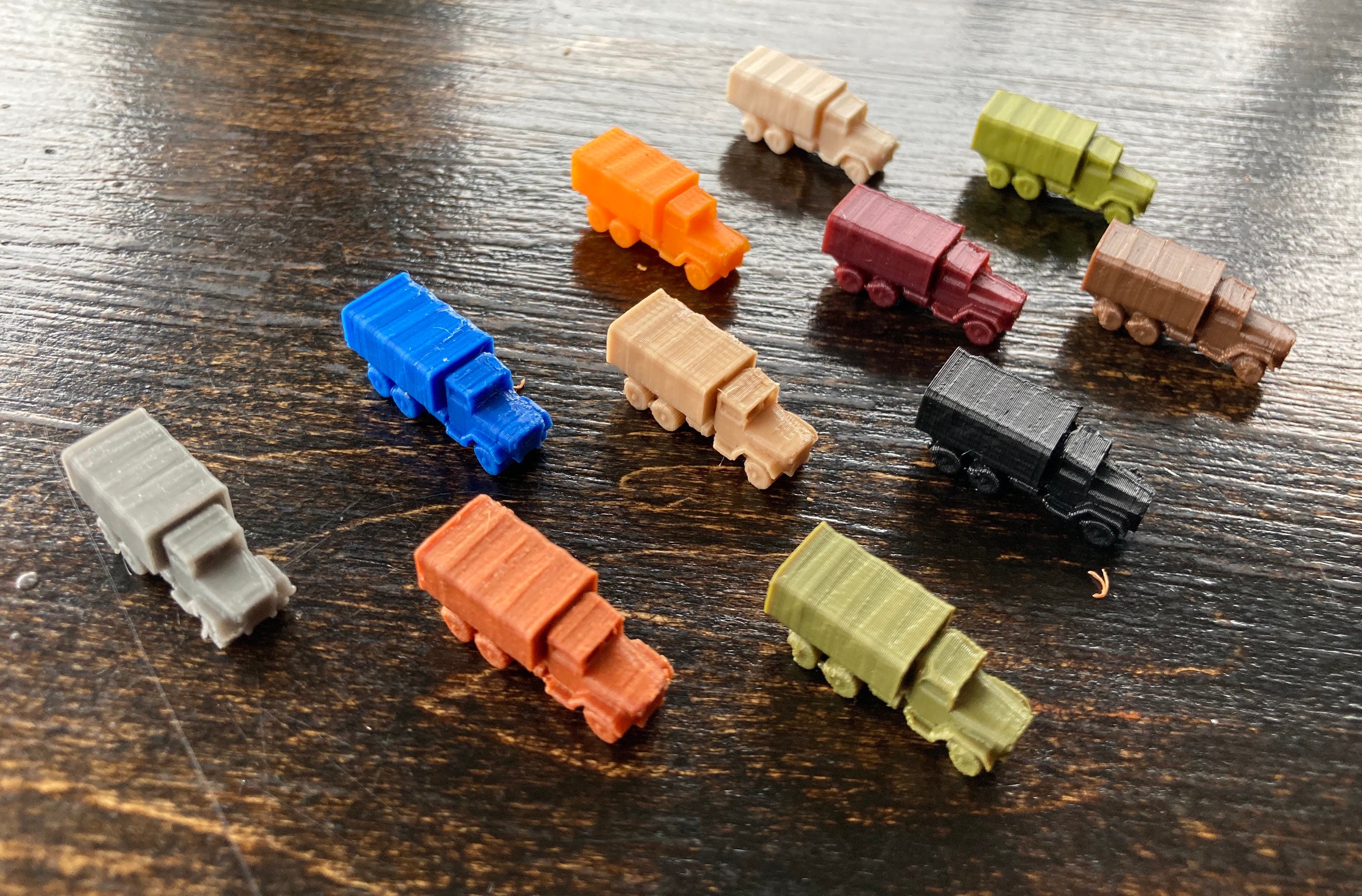 QTY 5x GMC "Jimmy" CCKW 2 1/2 ton 6×6 Transport Truck/ Supply Vehicle miniatures for tabletop board games like Axis and Allies