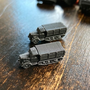 QTY 5x German Opel Maultier Half-track Truck miniatures - Axis Supply/Mechanized Infantry for tabletop board games like Axis and Allies
