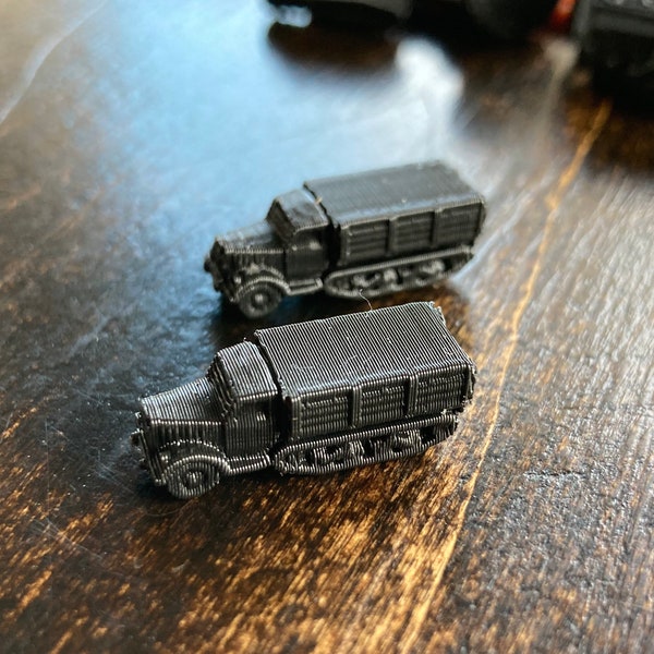 QTY 5x German Opel Maultier Half-track Truck miniatures - Axis Supply/Mechanized Infantry for tabletop board games like Axis and Allies