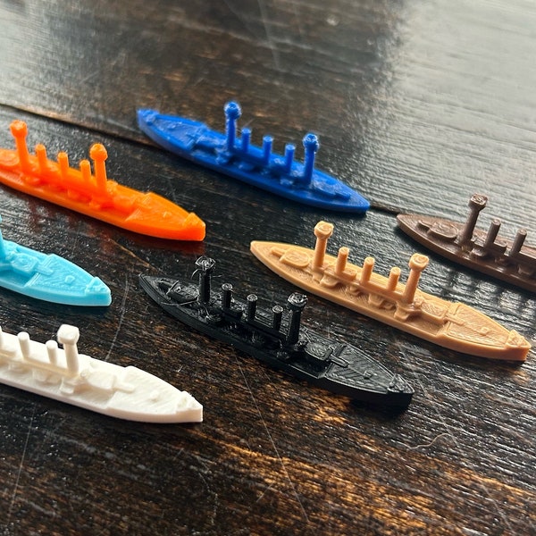 QTY 4x Coastal Defense Ship / Scaled-down (85%) Axis and Allies 1914 Battleship / Dreadnaught pieces for use in Global War 36.