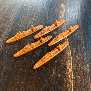 QTY 5x WW2-era Japanese Katori Light Cruiser for Axis and Allies and other Tabletop Board Games