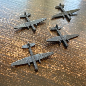 QTY 4x German Luftwaffe He-177 Greif Heavy Strategic Bomber miniatures - for tabletop board games like Axis and Allies