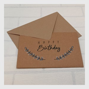 Karten mit Ballon, Glückwunschkarten, Geburtstagskarten, Kraftpapier