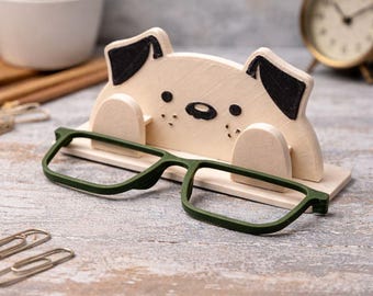 Tierischer Brillenhalter – lustiger Brillenständer für Schreibtisch & Nachttisch | Brillenablage Tier | Geschenkidee | 3D Druck Deko