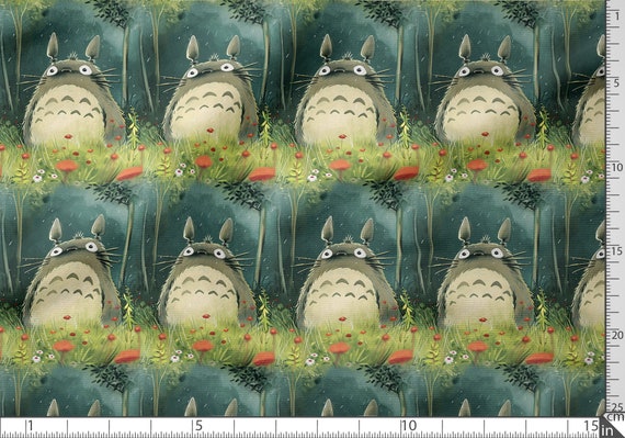 Japanese Cartoon cotton fabric 100%, High Quality Fabric Eco-print, Anime fabric - by The 1/2 Yard