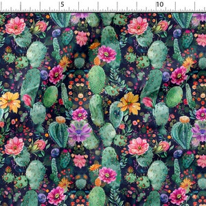 Tejido de algodón cactus 100%, tela de alta calidad Eco-print, tejido de cactus - por The 1/2 Yard