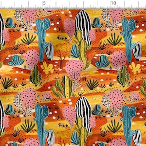 Tejido de algodón cactus 100%, tela de alta calidad Eco-print, tejido de cactus - por The 1/2 Yard