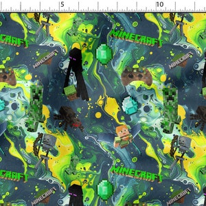Classic Game cotton fabric 100%, High Quality Fabric Eco-print, Kid's Cotton Fabric, Game fabric - by The 1/2 Yard