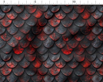 Deagon Scales cotton fabric 100%, High Quality Fabric Eco-print, scales fabric - by The 1/2 Yard