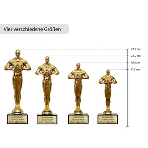 Figur Award mit Gravur Gold Personalisiertes Geschenk mit Wunschtext Siegerfigur in 4 Größen Kollegen Abschied Ehrung Bild 7