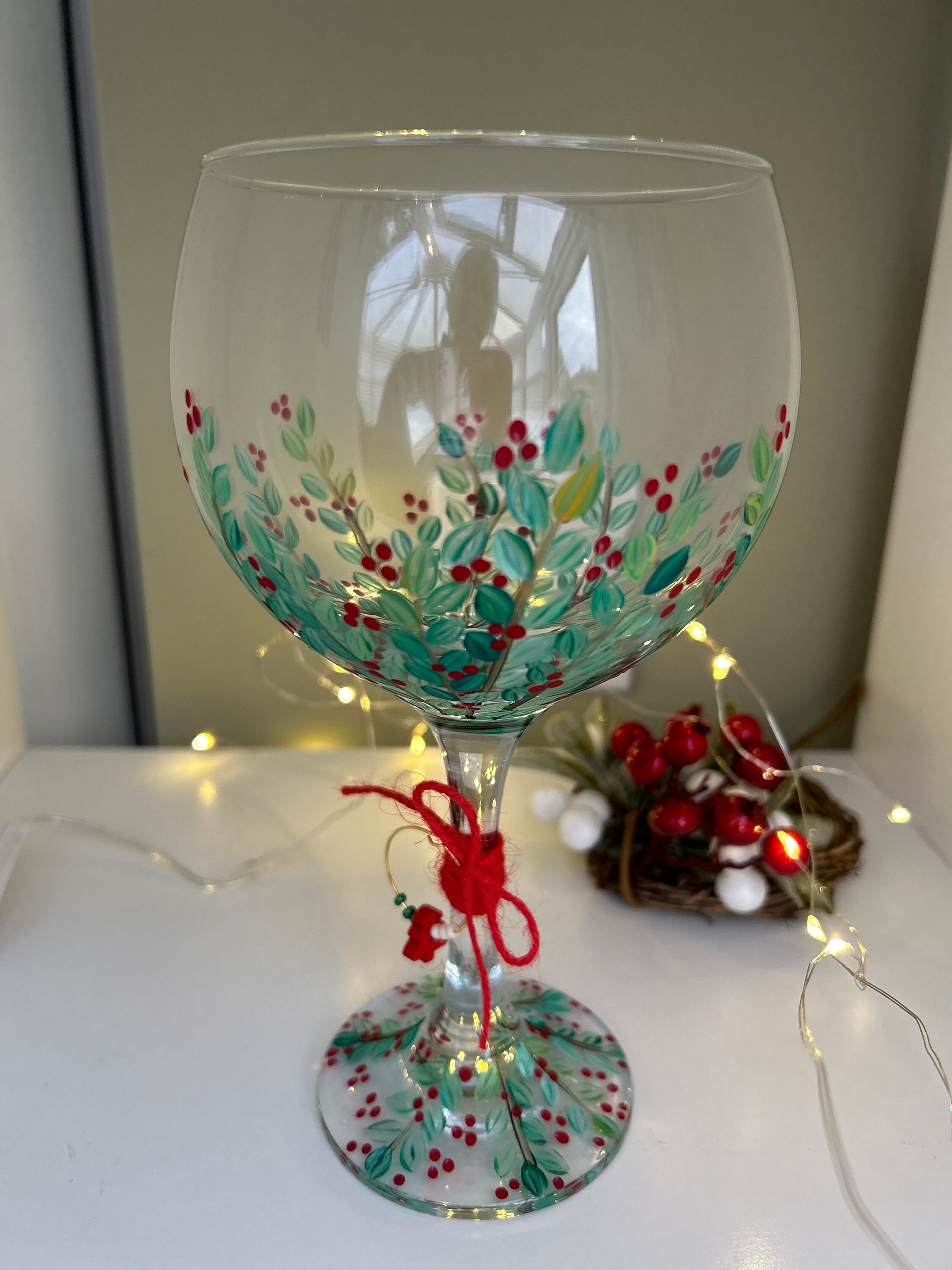 Hand Painted Gin Glass Etsy UK
